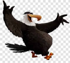 Mighty eagle appears as an enormous white and dark brown round bird with a large beak in a small curl tip and has three large black feathers on top of his head. Angry Birds Epic Stella Mighty Eagle Youtube Evolution Bald Transparent Png