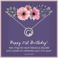 Maybe you would like to learn more about one of these? Buy Solinfor 21st Birthday Gifts For Her Sterling Silver Jewelry With Gift Wrapping Card 21 Year Old Necklace Gift For Women Best Friend Daughter Online In Vietnam B088lq7wx1