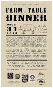 Farm To Table Dinner Menu Invitation Layout Farm Party Table Settings From Farm To Table