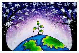 World environment day love heart shaped hand drawn earth. Easy Drawing Sa World Environment Day Drawing Facebook