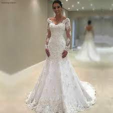 Some are draped romantically quite far down the arm, while others are simple and just barely graze the shoulders. New Arrival African Long Sleeves Wedding Dress Mermaid Off Shoulder Lace Garden Country Church Bride Bridal Gown Plus Size Wedding Dresses Aliexpress