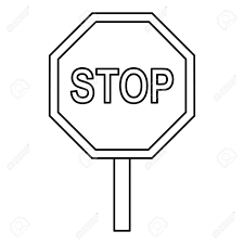 Stop Sign Outline In 2020 Stop Sign Logo Sign Outline