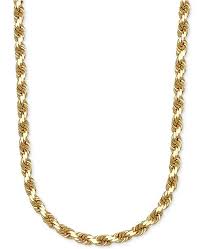 3 1 3mm rope chain 24 necklace in solid 14k gold