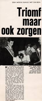 On 5 december 1967 merckx married acou after four years of courtship. 50 Jaar Geleden Eddy Merckx En Zijn Vrouw Claudine Acou In De Bloemetjes Gezet In Parijs Toen Gisteren Nog Vandaag Was