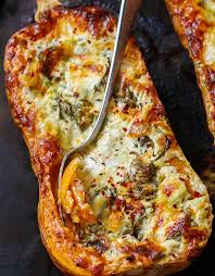 Creamy Four Cheese Spinach Butternut Squash Squash Recipes Winter Squash Recipes Butternut Squash Recipes