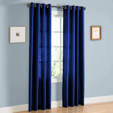 Sapphire Home 2 Panel Faux Silk Solid Curtain Drapes With Bronze Grommet 108 Quot Total Width By 84 Quot Blue Living Room Decor Blue Curtains Drapes Curtains