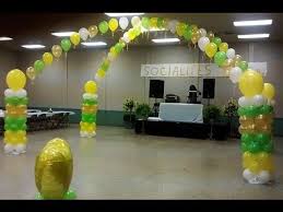 How It Was Done Building Of A Balloon Dance Floor Lime Green White Gold 2 Yellow Balloons Balloon Dance Balloon Arch Yellow Balloons