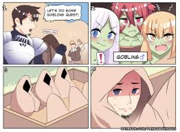 The goblin cave thing has no scene or indication that female goblins exist in that universe as all the male goblins are living together and capturing male adventurers to constantly mate with. Goblin Slayer Side Story Goblin Slayer Anime Funny Anime Traps Anime