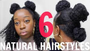 6 Quick & Easy NATURAL HAIRSTYLES!!!!