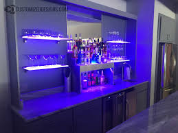 The beauty of illuminated liquor shelves rests in their functionality. Led Lighted Shelves Back Bar Shelving For Home Bars Restaurants