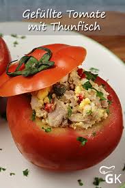 Einfach In Der Zubereitung Und Herrlich Im Geschmack Kommt Dieses Rezept Fur Gefullte Tomate Mit Thunfisch Daher Thunfisch Rezepte Gefullte Tomaten Thunfisch