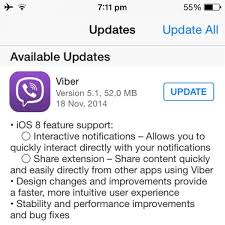 In june, apple took the stage at wwdc 2014 and revealed bits and pieces of its ios 8 update for iphone and ipad, the follow up to last year's massive ios 7 upgrade. Viber Update For Ios 8 Support