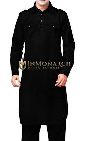 Mens Black Linen Kurta Pyjama Safari Style Fashion Suits For Men Safari Style Mens Kurta Designs Free shipping cash on delivery best offers. mens black linen kurta pyjama safari