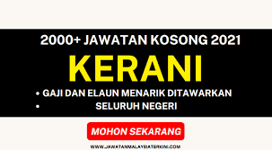 Kerani kewangan (kewangan & sumber manusia). Jawatan Kosong Kerani Kuala Terengganu 2020