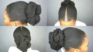 Afro puff drawstring ponytail for short natural hair, high puff drawstring short ponytail bun for black women, afro kinky curly ponytail hairpieces with clips in color t1b/33#. How To Do A Sleek Low Bun On Natural Hair African Hair Info