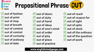 And the 2nd sentence is for what the sentences look like without the use of prepositional phrases. 26 Prepositional Phrase Out Examples English Study Page