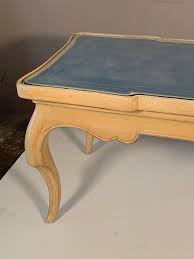 Fabulous french provincial furniture for all areas of your home. Charming French Provincial Coffee Table With Blue Leather Top For Sale At 1stdibs
