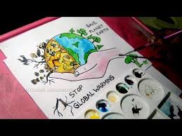 How To Draw Stop Global Warming And Save Planet Earth Drawing Youtube Earth Drawings Earth Day Drawing Save Planet Earth