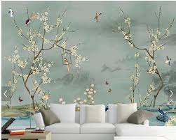 This mural looks aesthetic, beautiful, and can surely bring you peace. Custom Bird Wallpaper Hand Drawn Sketch Bird And Flower Murals For Living Room Bedroom Sofa Backdrop Wall Decor Wallpaper From Hariold 17 29 Dhgate Com