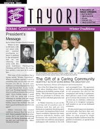 President's Message Nikkei Concerns The Gift of a Caring Community