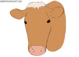 See how the front paws are slightly pointed to the front. How To Draw A Cow Face Easy Drawing Art