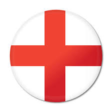 The flag of england is derived from st george's cross (heraldic blazon : England Flag 50mm Badge Country Flags 5cm Diameter Pin Badges
