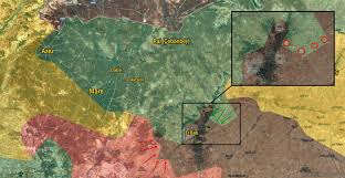 Ama doğu ile batıdaki ypg topraklarının arasında cerablus, azez bölgesi var. Firat Kalkani Harekati Ve Harita Cizelgesi Stratejik Ortak