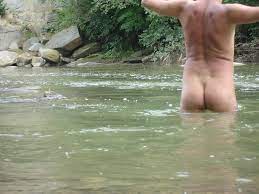 Nude river bath