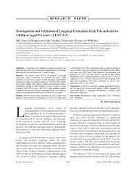 Pdf Development And Validation Of Language Evaluation Scale