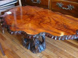 Classic Style Solid Rustic Tree Trunk Coffee Table Design With Clear Finish Furniture Stu Tree Trunk Coffee Table Coffee Table Trunk Tree Stump Coffee Table
