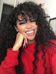 With All The Hair That Falls Out In The Shower When You Brush It And In Your Bed You Re Surprised You Have Hair Styles Long Curly Hair Curly Hair With Bangs