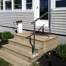 Get free shipping on qualified exterior stair part deck stair railings or buy online pick up in store today in the lumber & composites department. Outdoor Stair Railing Kit Buy Step Handrail Online Simplified Building