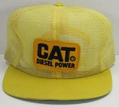 It was a status symbol. Vintage 1980s Cat Diesel Power Patch Trucker Hat Full Mesh Snap Back Trucker Hat Custom Trucker Hats Hats