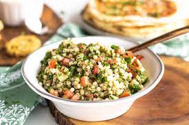 Cover and simmer until the couscous is just tender and the liquid is absorbed, 9 to 10 minutes. Pearl Couscous Salad With Fresh Herbs Piper Cooks