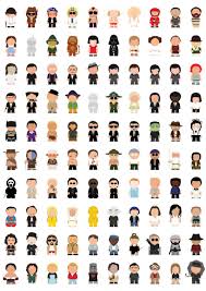 The Characters Of Pop Culture By Joep Gerrits Iconic Movies Minimalist Icons Geek Art