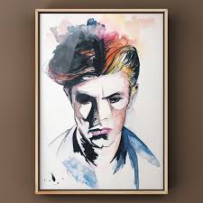 Postcard "David Bowie", Gift Girlfriend, Gift Friend, Say Thank You,  Anniversary, Heroes