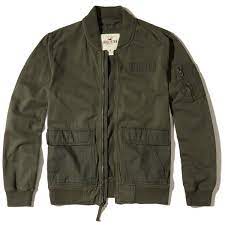 Hollister Military Bomber Jacket 63 Liked On Polyvore Featuring Men S Fashion Men Mens Military Style Jacket Mens Military Jacket Mens Olive Green Jacket