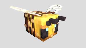 An angry bee with pollen on it. Minecraft Bee With Polls 3d Model By Boxhead3d Boxhead3d B404488
