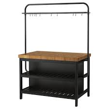 Vadholma Kucheninsel Mit Gestell Schwarz Eiche Ikea Deutschland Freestanding Kitchen Island Kitchen Island Trolley Kitchen Design