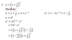 Turunan Pembahasan Dan Contoh Soal Matematika