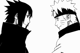 Illustration, anime, battle, cartoon, guys, posture. Black White Best Friends