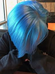 Beautiful Caribbean Blue Hair Color Started With A Light Brown Natural Hair Color Hair By Pamela Hair Color Long Hair Styles Hair Color Blue