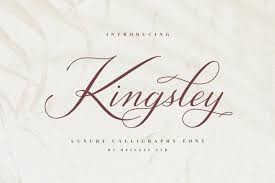 The text generated by this calligraphy font generators can also be used in web designing as well as by designers to add a unique, signature touch to their work. Kingsley Script 835114 Calligraphy Font Bundles In 2020 Best Script Fonts Best Cursive Fonts Pretty Script Fonts