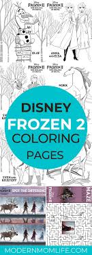 Licensed frozen 2 coloring book: Frozen 2 Coloring Pages And Activity Sheets Modern Mom Life