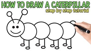 Connect them all so that there is no space in between the letters.(the m's have to be round! How To Draw A Caterpillar Step By Step Guide For Kids And Beginners Easy Peasy And Fun