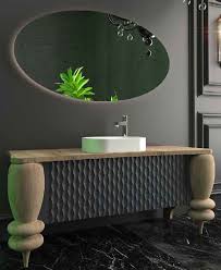 What is the price range for solid wood bathroom vanities? Casa Padrino Luxury Bathroom Set Natural Gray White 1 Vanity Unit With 2 Doors And 1 Washbasin And 1 Led Wall Mirror Luxury Bathroom Furniture