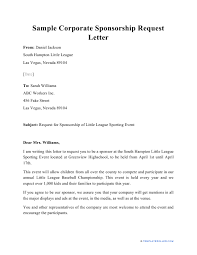 Check spelling or type a new query. Sample Corporate Sponsorship Request Letter Download Printable Pdf Templateroller