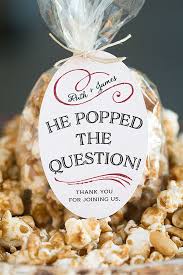 Caramel Corn Wedding Favors Recipe Engagement Party Favors Engagement Party Planning Bridal Shower Party