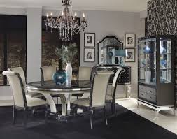 The chairs are reminiscent of traditional ladder back style with a hint of transitional design in the wide top slat and easy to care for brown faux leather seat. Homey Design Royal Kingdom Hd 7012 Bed Usa Furniture Warehouse Hollywood Glam Living Room Round Dining Room Sets Classic Dining Room