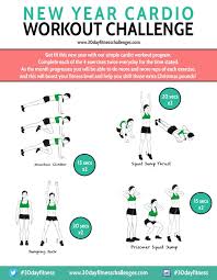30 Day New Year Cardio Workout Challenge Chart Fit O Matic